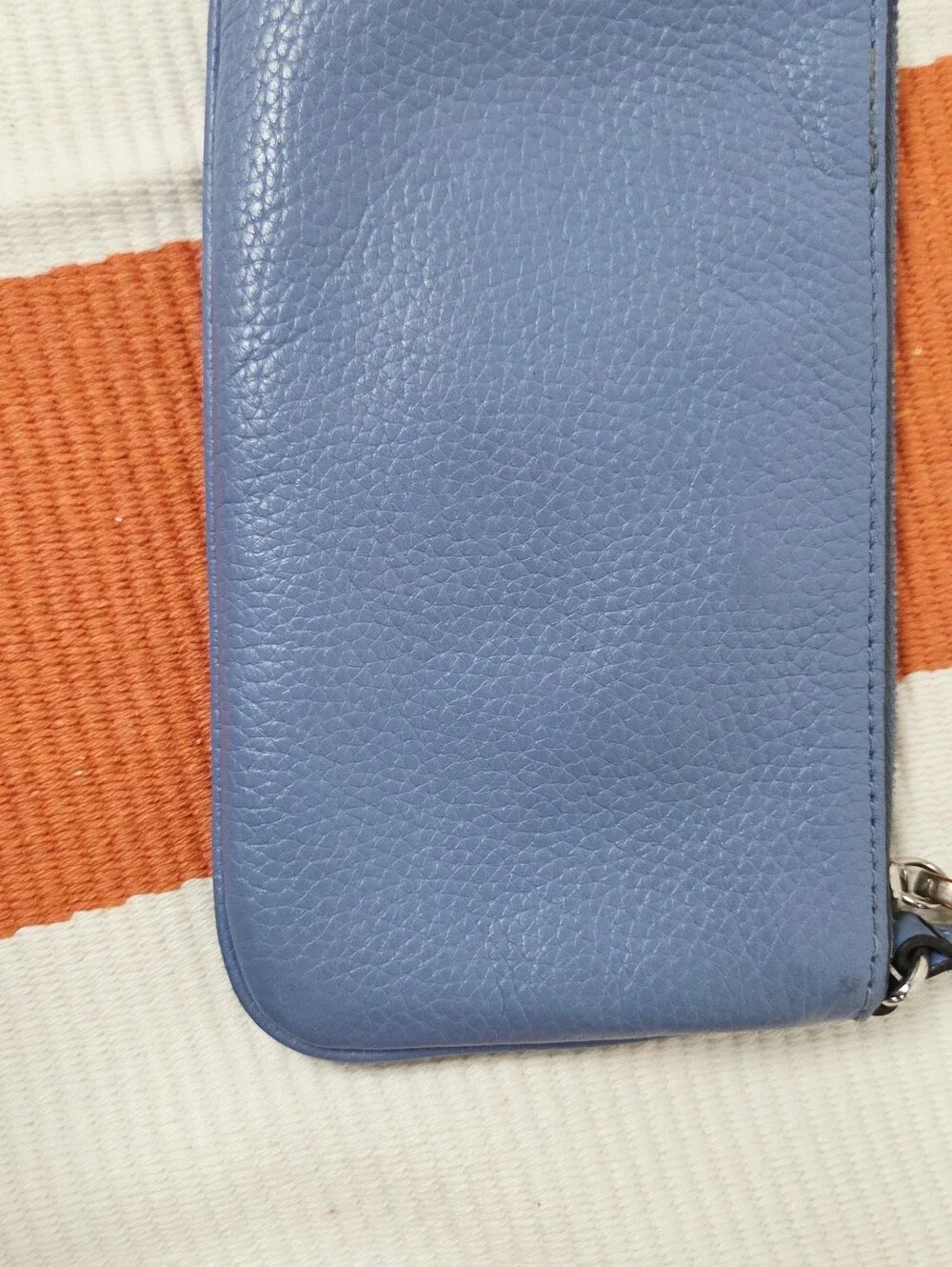 Michael Kors Light Blue Leather Wristlet Clutch